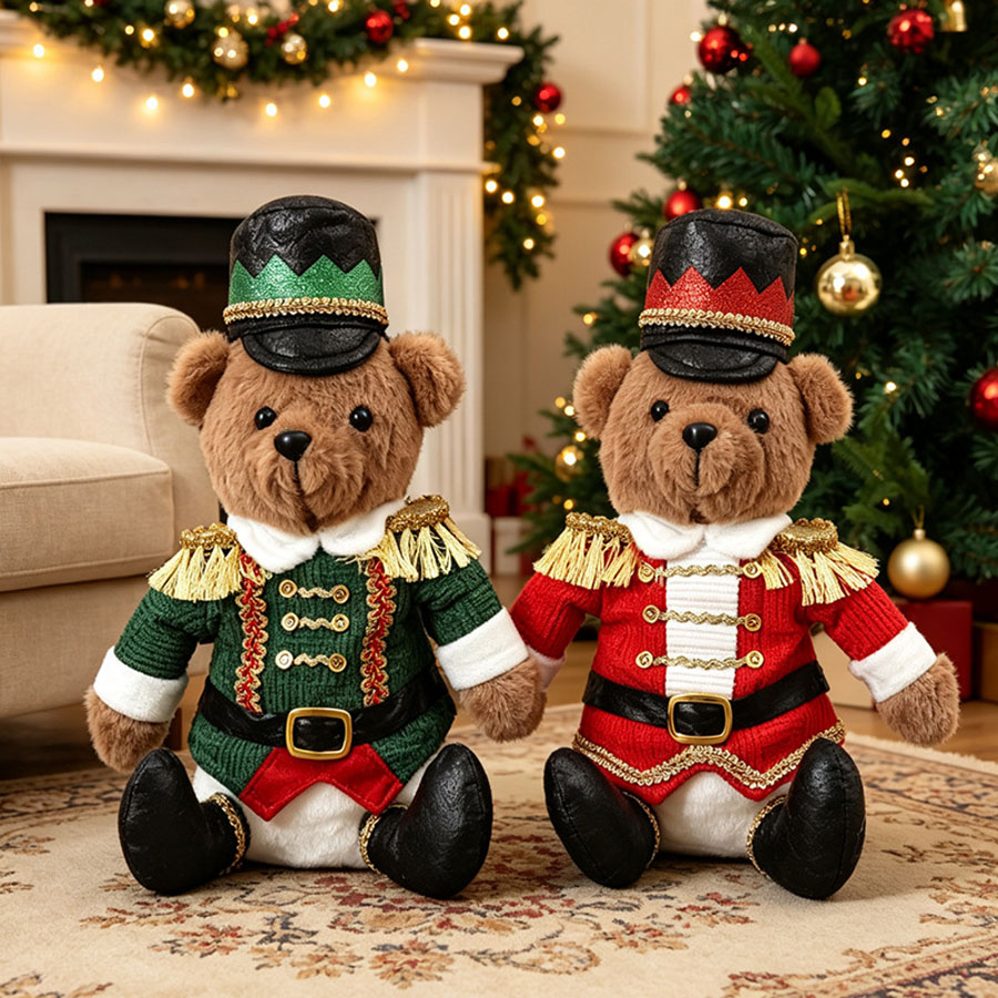 Nutcracker Figurine - 크리스마스 테마의 군인 곰 인형, 견과류