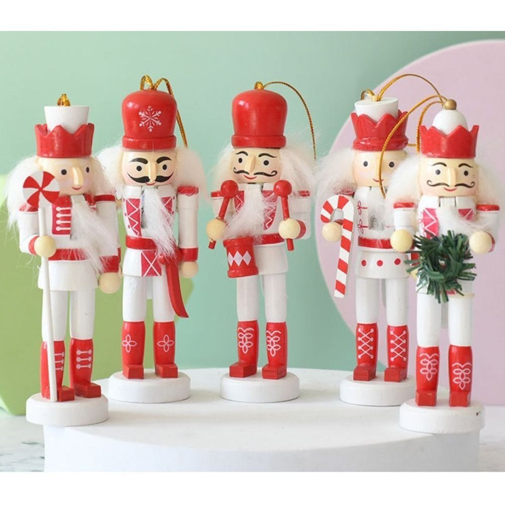 Nutcracker Figurine - 5개 세트, 크리스마스 장식용 수제 크리스마스