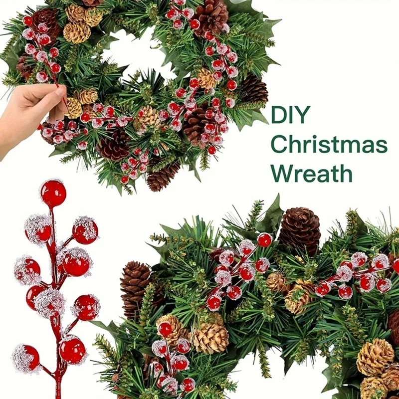 10-200개 인조 붉은 열매 가지 홀리 베리 크리스마 - Christmas Tree Artificial 리뷰 및 가격