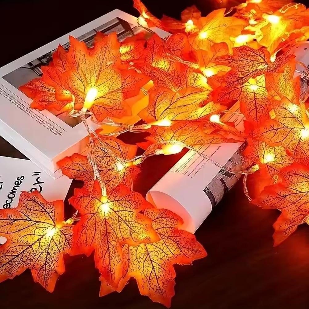 메이플 리프 가랜드 스트링 라이트 LED 배터리 작동식 - Led Fairy String Lights 리뷰 및 가격