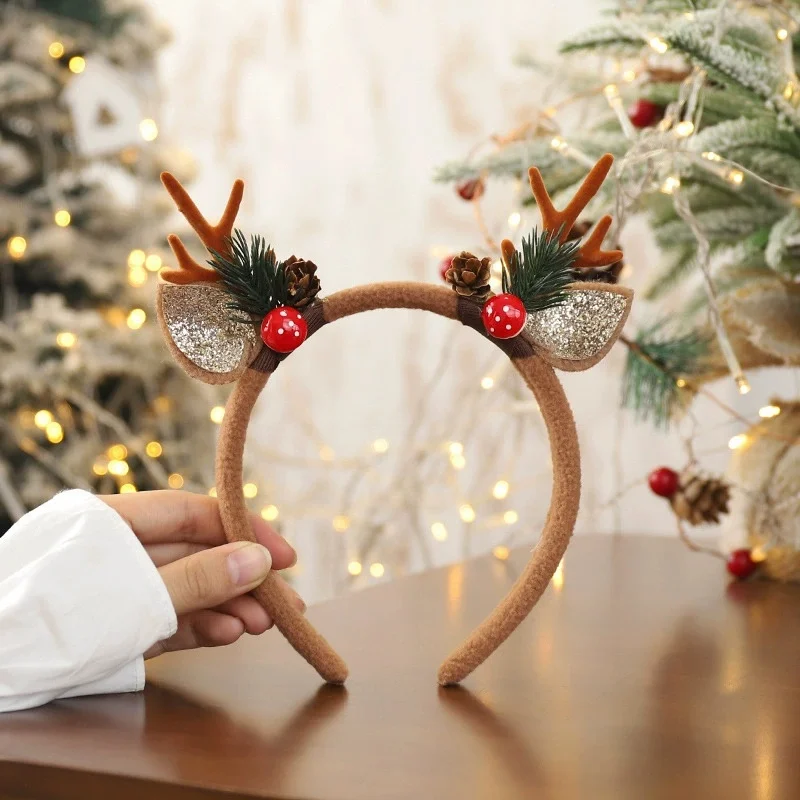 1Pc 크리스마스 머리띠 크리스마스 파티 선물 장식 용 - Reindeer Antlers Headband 리뷰 및 가격