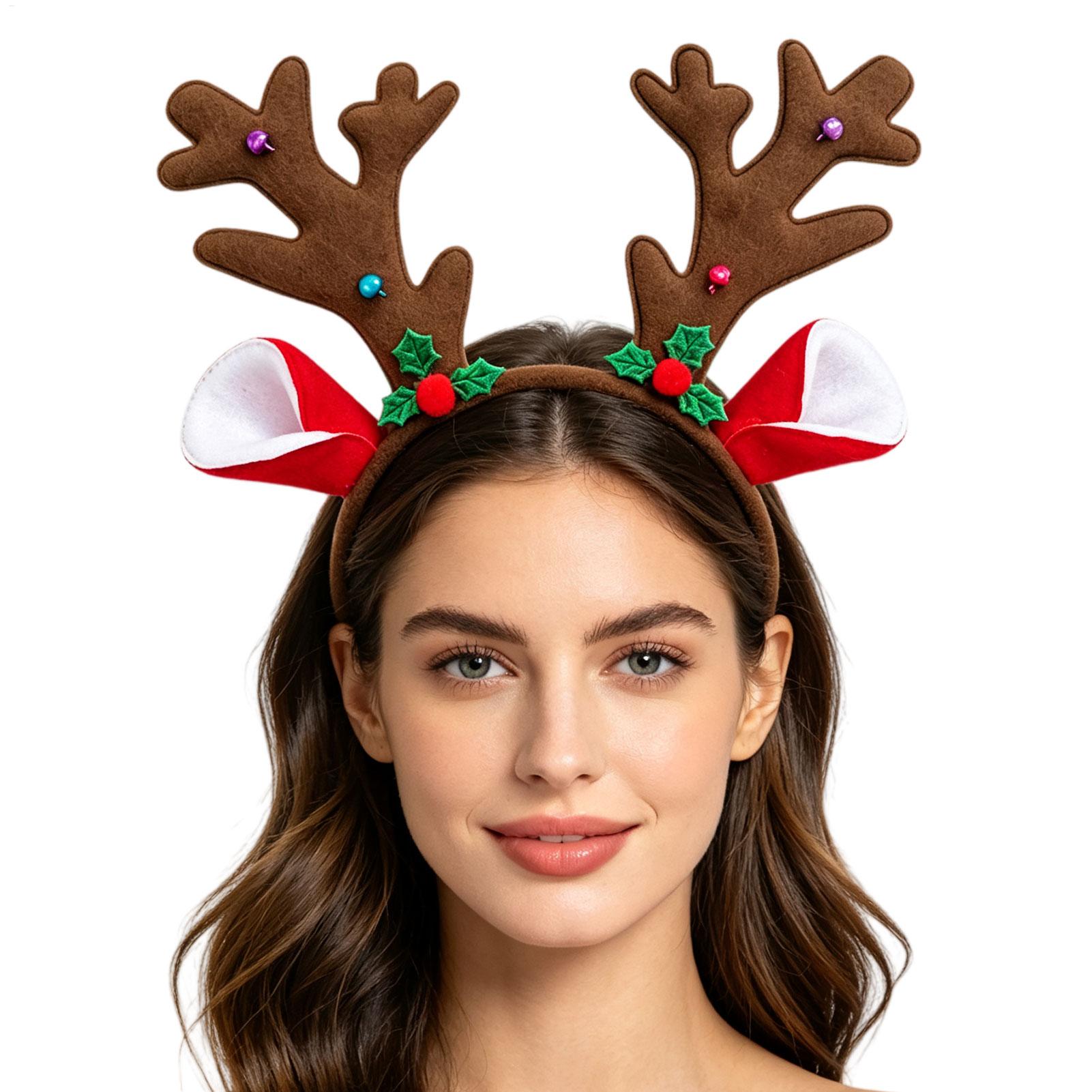 크리스마스 사슴 뿔 머리띠, 사실적인 3D 플러시 소재 - Reindeer Antlers Headband 리뷰 및 가격
