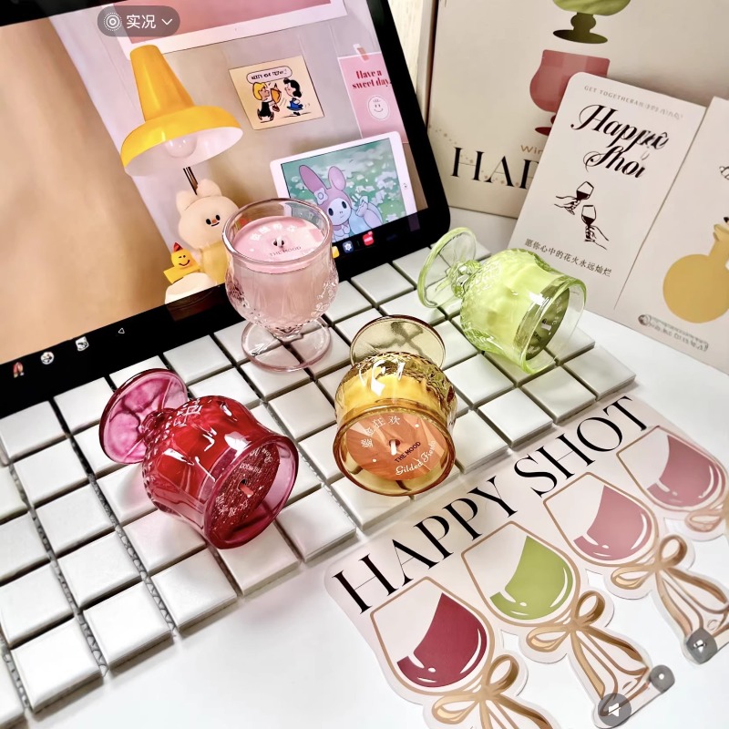 향초 선물 세트 와인잔 모양 4가지 향 오래 지속되는  - Holiday Candle Set 리뷰 및 가격